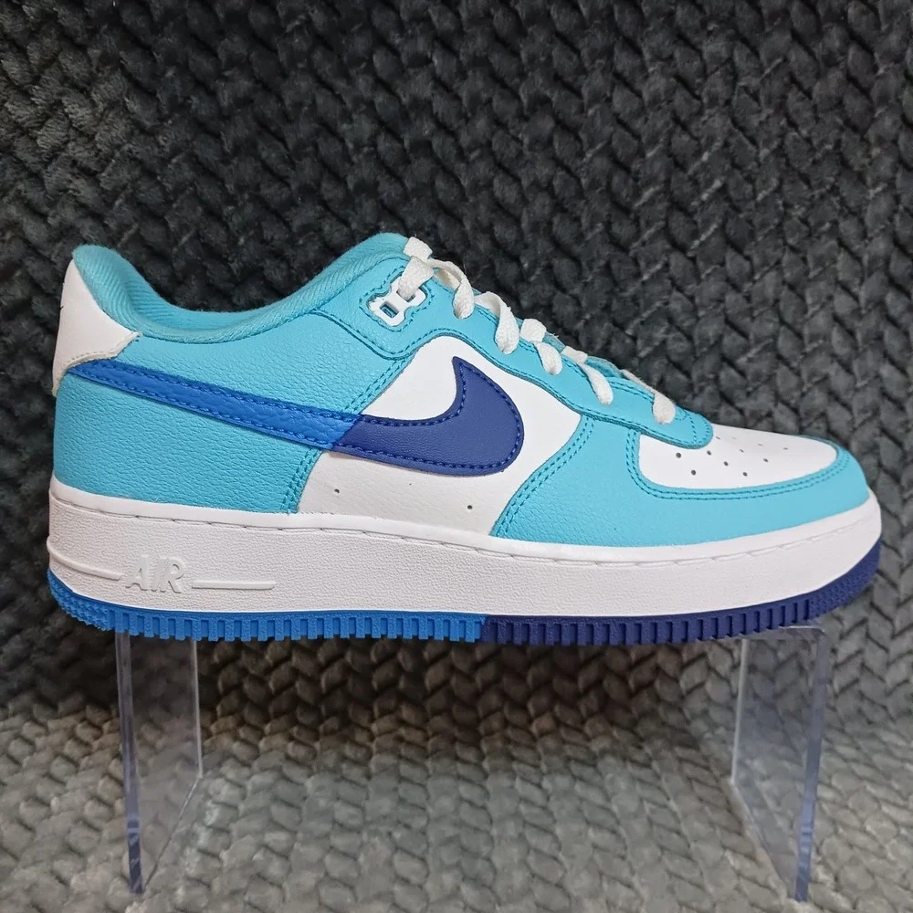 Nike Air Force 1 Low LV8 2 Light Photo Blue Deep Royal GS Sneakers Shoes Sz 6.5Y